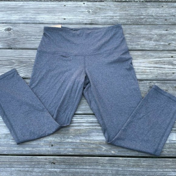 Reebok Women Athletic Capri Pant Gray Charcoal Sport Running Pant Size MM - Picture 2 of 10